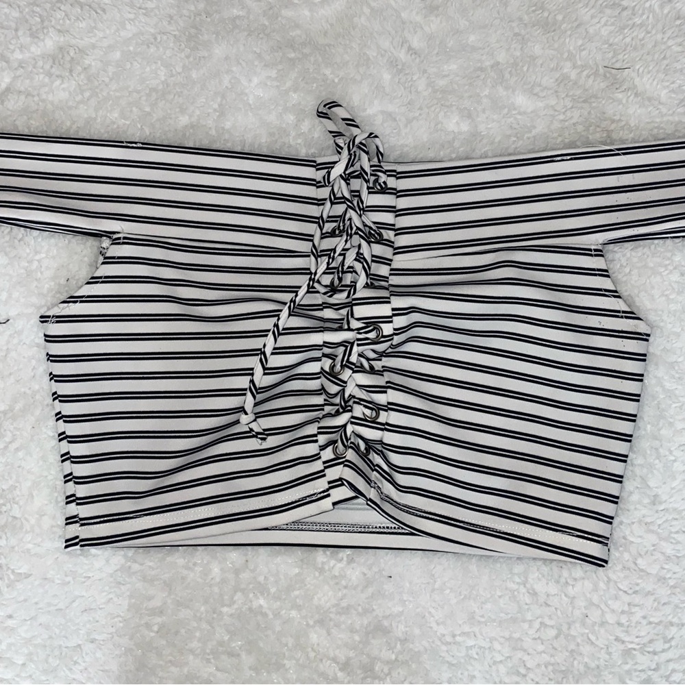 Striped cropped top